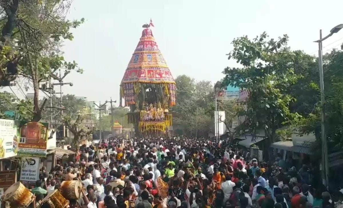 காஞ்சியில் ஏகாம்பரநாதர் கோயில் தேரோட்டம்….