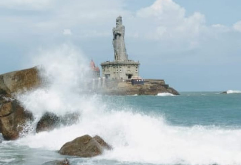 கன்னியாகுமரியில் இன்று சூறாவளிகாற்று,கடல்சீற்றம்..