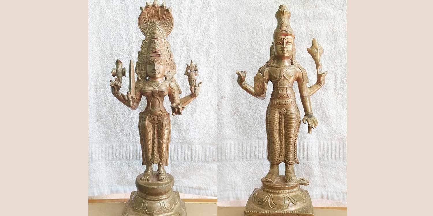 விருத்தாசலம் அருகே 2 ஐந்து தலை நாகம் கொண்ட மாரியம்மன் சிலை பறிமுதல்..