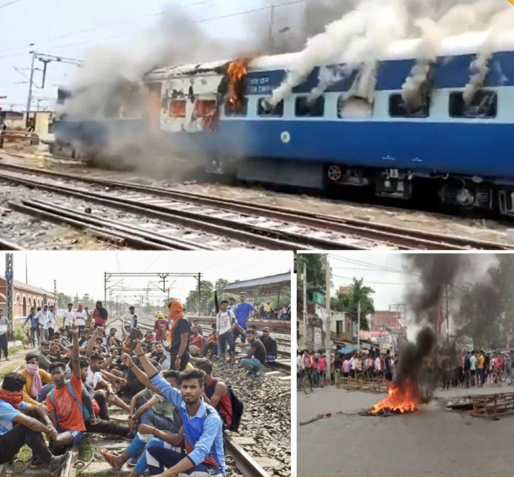 அக்னிபாத் திட்டத்துக்கு எதிர்ப்பு- வன்முறையில் ரெயில்வே துறைக்கு ரூ.700 கோடி இழப்பு..?! - Dhinasari Tamil