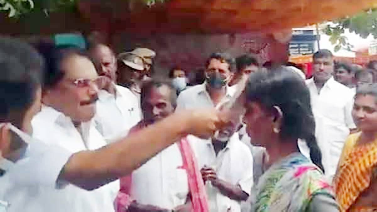 குறை கூறிய ஏழைப் பெண்ணை அடித்த அமைச்சர்! பதவி விலக அண்ணாமலை ‘கெடு’!
