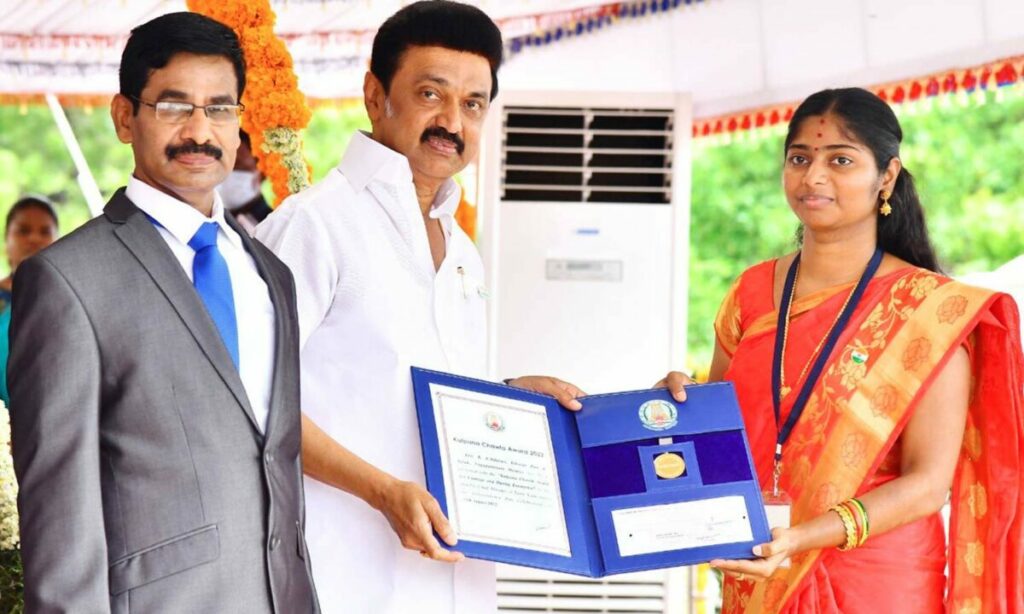 துணிவு, சாகச செயலுக்காக கீழ்வேளூர் எழிலரசிக்கு கல்பனா சாவ்லா விருது.. - Dhinasari Tamil
