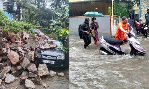 கேரளாவில் வெளுத்து வாங்கும் தென்மேற்கு பருவமழை..12 பேர் பலி..
