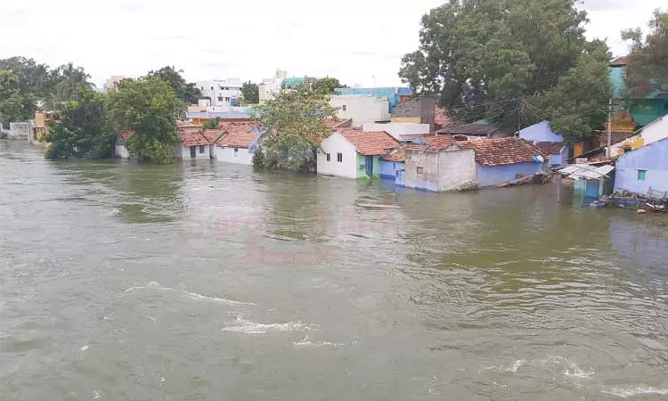 பவானி நகரில் சுமார் 200-க்கும் மேற்பட்ட வீடுகளை சூழ்ந்த வெள்ளம்... - Dhinasari Tamil