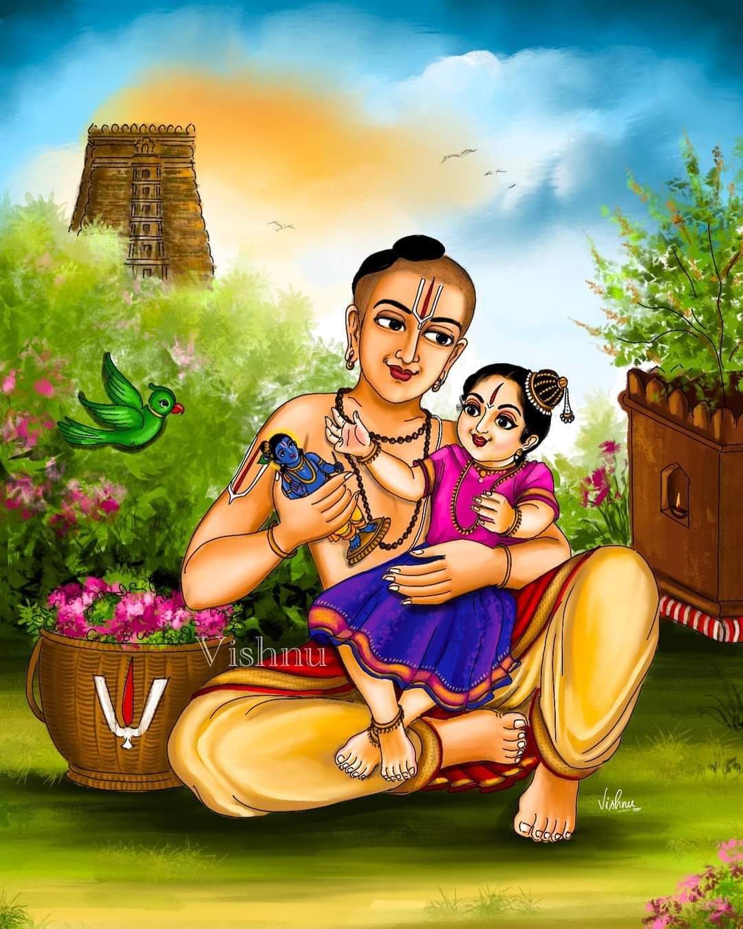 இன்று ஸ்ரீவில்லிபுத்தூரில் பூமிபிராட்டி ஸ்ரீஆண்டாள் அவதரித்த திருவாடிப்பூரம் திருநாள்..