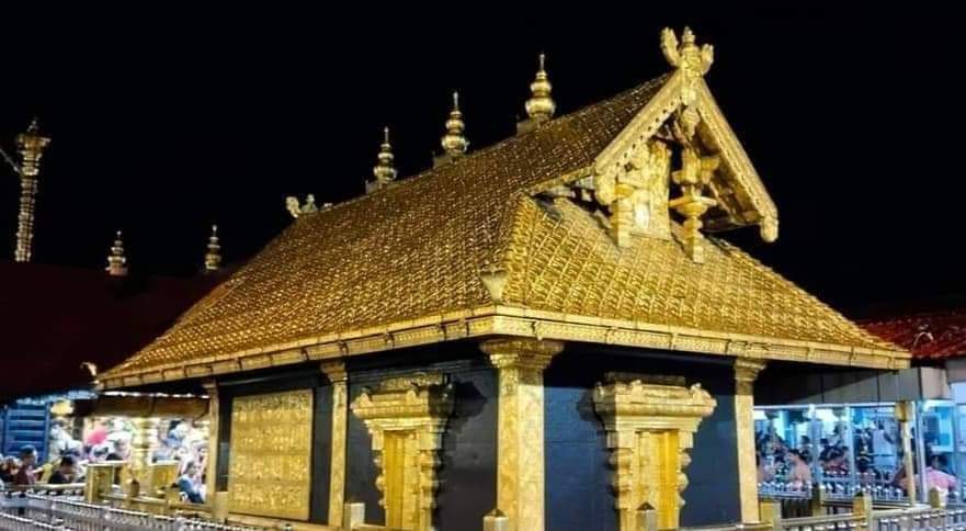 சபரிமலை சன்னிதானம் தங்க மேல்கூரை மழையால் கசிவு…