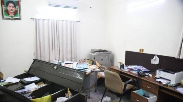 அதிமுக  அலுவலகம் சூறை சிபிசிஐடி நேரடி விசாரணை துவக்கம்.. ‌