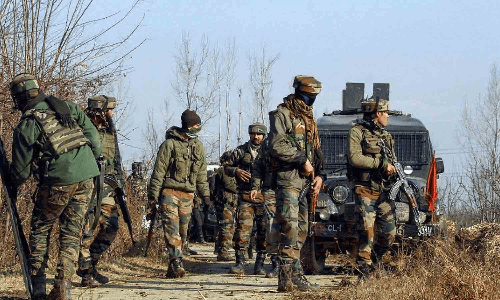 ஜம்முகாஷ்மீர் 4 தீவிரவாதிகள்  சுட்டுக் கொலை..