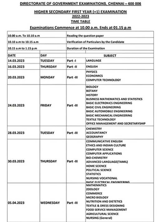 தமிழகத்தில் 10, 11, 12ஆம் வகுப்புகளுக்கான பொதுத் தேர்வு அட்டவணை வெளியீடு.... - Dhinasari Tamil