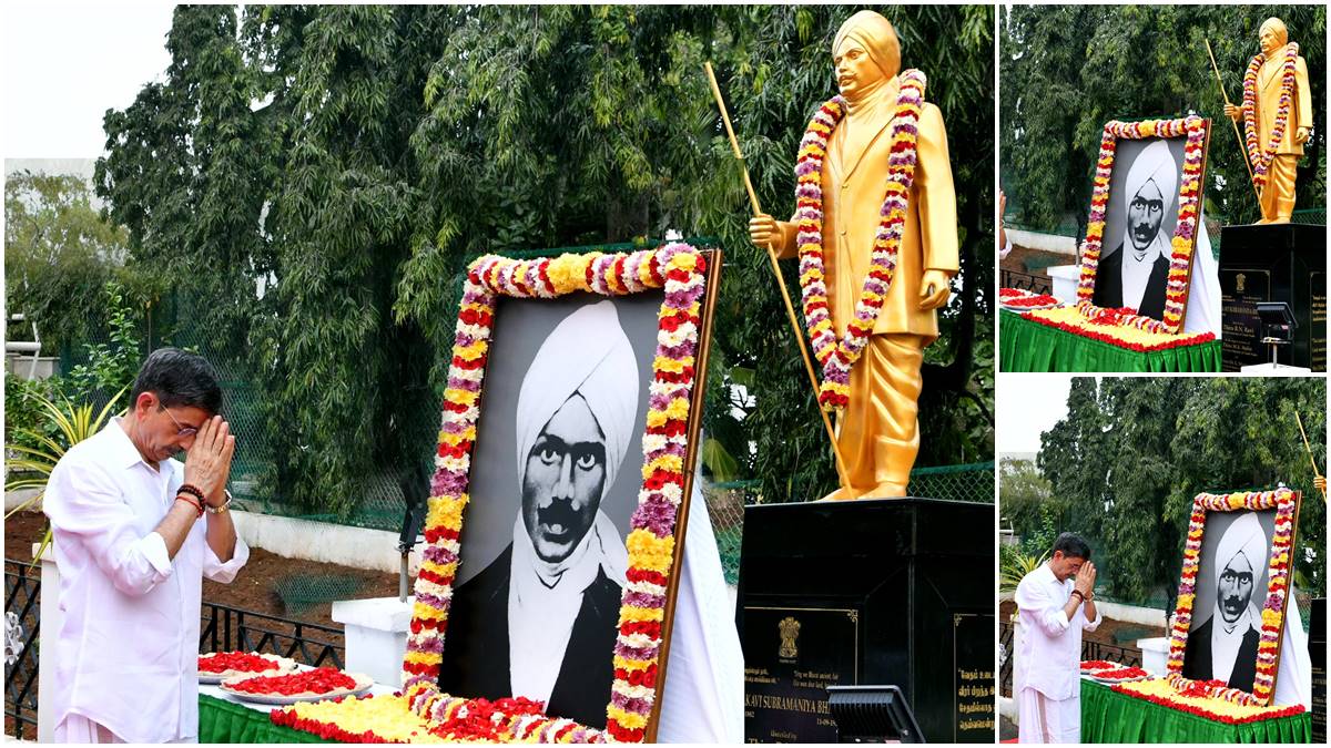 மகாகவி பாரதியின் நட்சத்திர பிறந்த நாள்; ஆளுநர் மரியாதை!