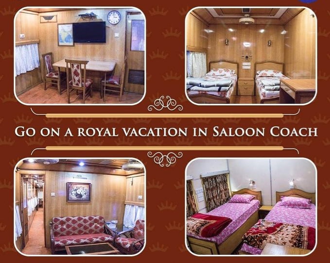 சலுன் கோச் சிறப்பு வசதிகளுடன் நகரும் வீடாய் சிறப்பு ரயில் பெட்டி..