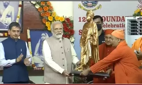 ராமகிருஷ்ணா மடத்தின் 125-வது ஆண்டு விழாவில் பங்கேற்ற மோடி..