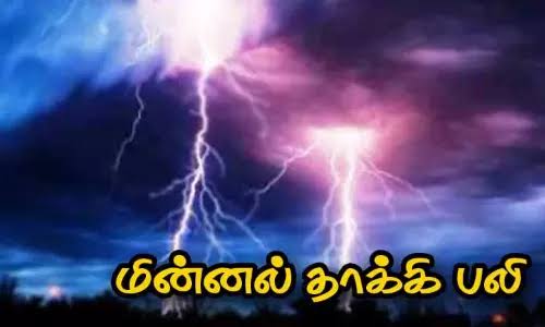 பட்டாசு ஆலையில் இடி தாக்கி பெண் தொழிலாளி உடல் கருகி மரணம்..