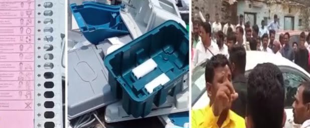 கர்நாடகா- வாக்கு பதிவு இயந்திரம் உடைப்பு- 23 பேர் கைது..!