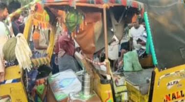 தெலுங்கானா-ஆட்டோ லாரியில் மோதி5 பேர் மரணம்