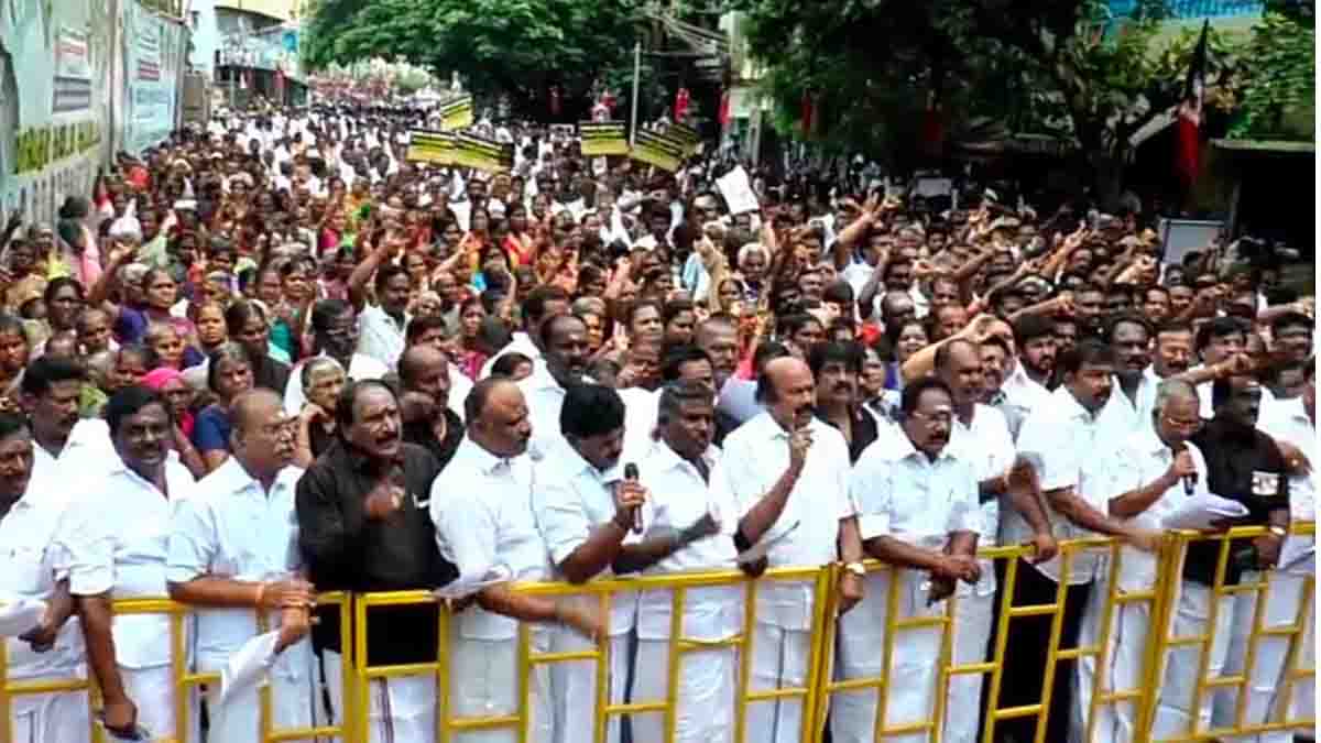 admk protest in madurai - 2026